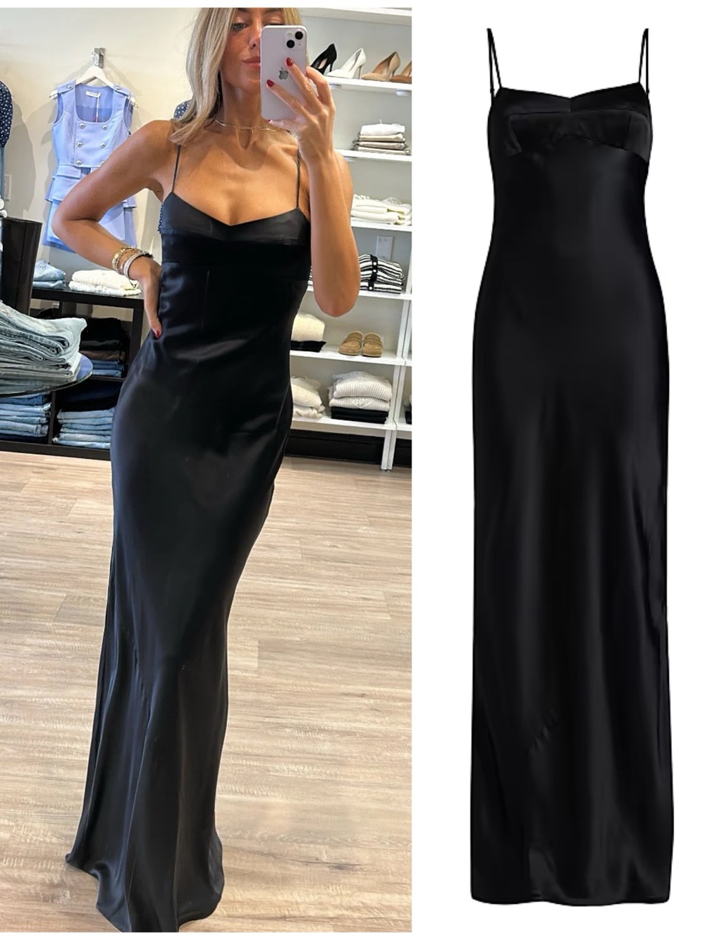 NWT Amanda Uprichard Janeiro Silk Evening Gown Long Maxi Dress Women’s Medium